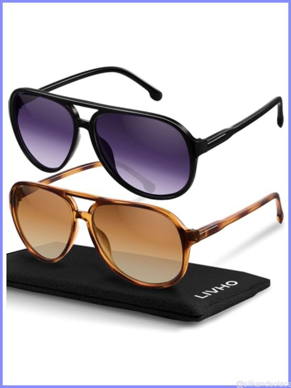 Polarized Aviator Sunglasses UV400 Oversized Retro Shades